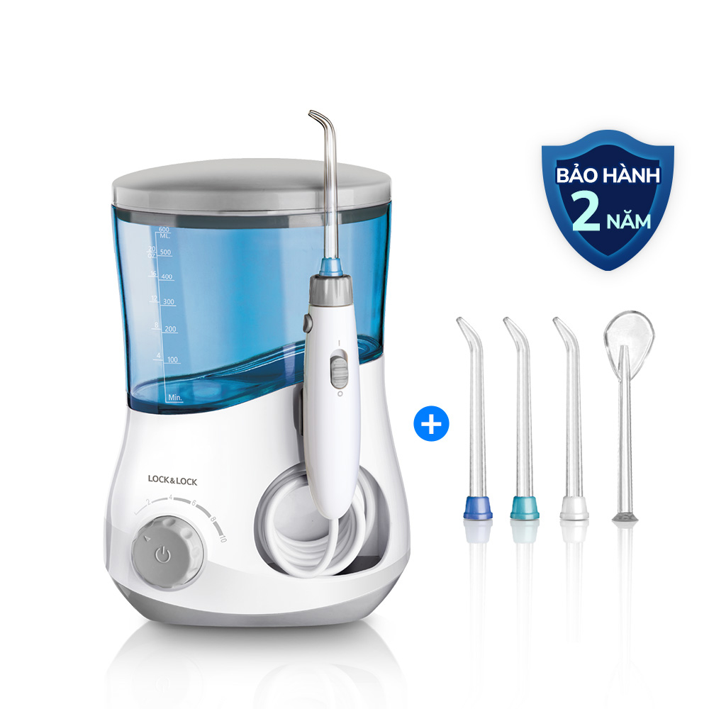 Máy Tăm Nước LocknLock Oral Irrigator, DC12V, 18W, 600Ml, Màu Xanh Dương - ENR111BLU